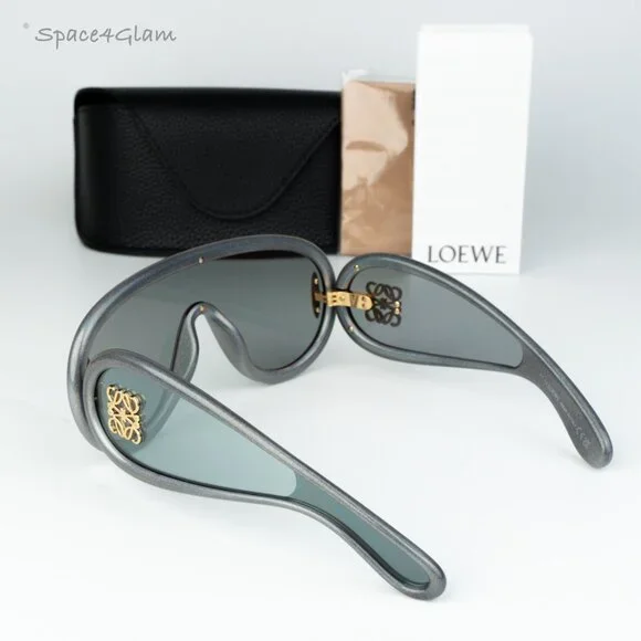 Loewe Men Sunglasses Grey Blue Mirror Shield LW40108I 05X  display picture 1